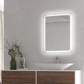 Specchio led 80x60 cm con cornice illuminante modello A800 - KAMALU