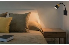 Globo 57850W - Faretto da parete BRISBON 1xGU10/25W/230V nero/oro