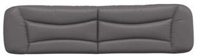 Cuscino testiera grigio 200 cm in similpelle
