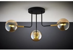 Jupiter 2037 - Lampadario a sospensione con supporto rigido BURANO 3xG9/10W/230V nero/oro/beige