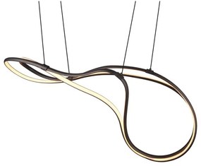 Apparecchio a sospensione LED nero con paralume in metallo Nala - Trio Select