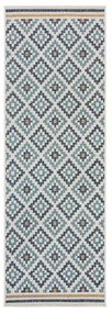 Tappeto da interno e esterno giallo e blu 80x230 cm Zia Trellis – Flair Rugs