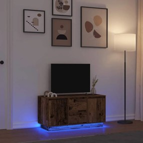 Mobile Porta Tv Con Luci Led Legno Antico 100x41x50 Cm /