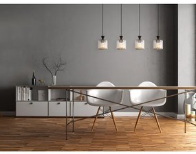 Globo 15742-4 - Lampadario a sospensione con filo JORDANA 4xE27/60W/230V nero