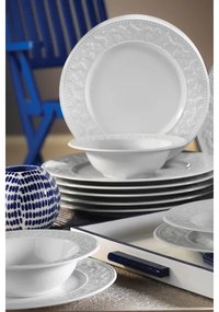 Set da tavola 24 pezzi in porcellana bianca