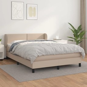 Giroletto A Molle Con Materasso Cappuccino 140x190cm Similpelle /