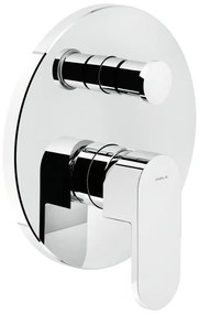 Rubinetto per doccia getto laminare cristallino ad incasso monocomando Sofì cromo lucido NOBILI