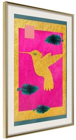 Poster  Native American Hummingbird  Cornice Quadri Cornice d'oro con passe-partout, Larghezza x Altezza Home decor 20x30