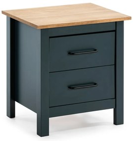 Comodino in legno di pino blu scuro Miranda - Marckeric