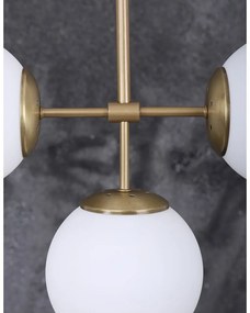 Lampada a sospensione con paralume in vetro oro e bianco ø 15 cm Seagull - Squid Lighting