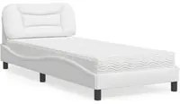 Letto con Materasso Bianco 90x190 cm in Similpelle 3208690