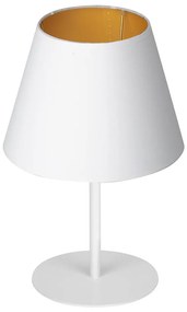 Lampada da tavolo ARDEN 1xE27/60W/230V diametro 20 cm bianco/oro