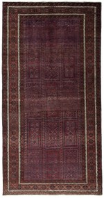 Tappeto 150x300 Rosso (Iran) Annodato A Mano