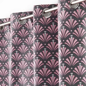 Tenda oscurante rosa-grigio in microfibra 135x260 cm Surya - douceur d'intérieur