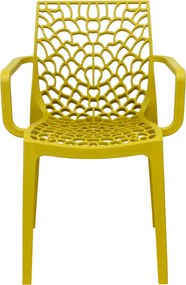 GEORGETA - poltrona moderna in polipropilene con decorazione