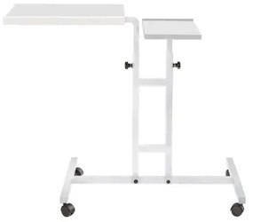 Tavolo regolabile GLEN 87x67 cm bianco