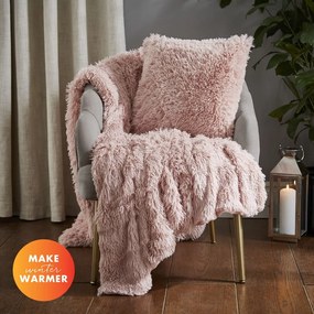 Copriletto rosa in micropush per letto matrimoniale 245x280 cm Cuddly - Catherine Lansfield