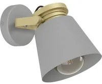 Spot Contemporaneo Twicken In Acciaio Grigio 1 Luce E27 28W Ip20