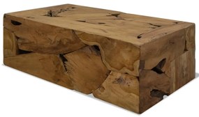 Tavolino da caffè in autentico legno di teak 90x50x30cm marrone