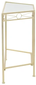 Tavolino vintage in metallo 87x34x73 cm oro