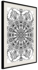 Poster  Colour Your Own Mandala I  Cornice Quadri Cornice nera con pass-partout, Larghezza x Altezza Home decor 20x30