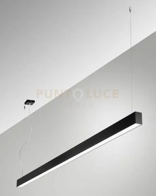 Millet sospensione nera  3000k 3380lm 23w opale on/off ip40 100cm