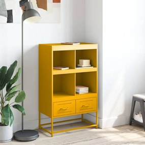 Credenza giallo mostarda 68,5x39x111,5 acciaio laminato freddo