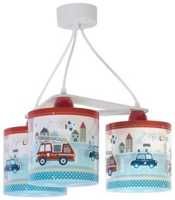 Dalber D-60614 - Lampadario per bambini POLICE 3xE27/60W/230V
