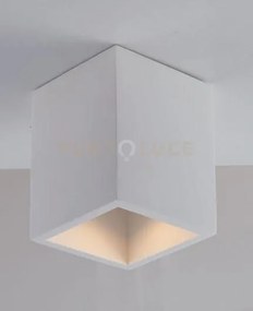 Plafoniera-faretto foster bianca 1 luce attacco gu10 11x11x14cm in ...