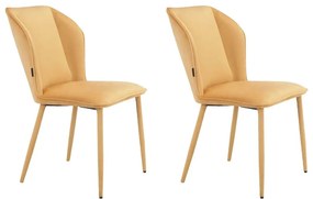 Set di sedie da pranzo in velluto giallo 2 pz Wilma - Støraa