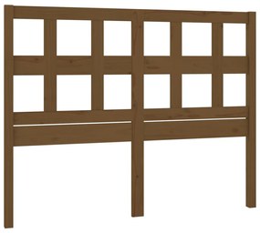 Testiera per Letto Miele 125,5x4x100 cm Legno Massello di Pino