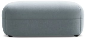 Poggiapiedi azzurro con rivestimento in velluto Moana – Makamii