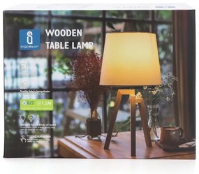 Aigostar - Lampada da tavolo in legno di pino 1xE27/60W/230V