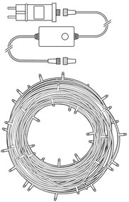Nedis WIFILX01W400-LED Catena di Natale 400xLED/8 funzioni 25m IP65 Wi-Fi Tuya caldo
