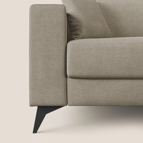 Pegaso divano letto angolare con poggiatesta reclinabili e rivestimento impermeabile T02 beige