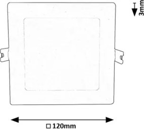 Rabalux 71221 - Lampada LED da incasso SHAUN LED/6W/230V 12x12 cm bianco