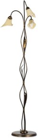 Lampada da terra Lampada da terra Alga bronzo, H 145 cm in acciaio, H 145 cm, E14 3xMAX18W