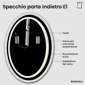 Specchio rotondo con luce LED E1