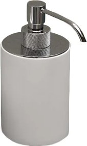 Dispenser sapone liquido da appoggio in resina bianca e acciaio inox lucido AISI 304 Antonio Lupi Play6