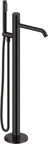 Rubinetto per vasca getto laminare cristallino Loop k per pavimento grigio spazzolato