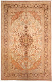Ghom Tappeto persiano 240 x 160 Beige (Iran) Annodato A Mano