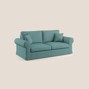 Lady divano classico in piuma d'oca realizzato con tessuto impermeabile T02 petrolio