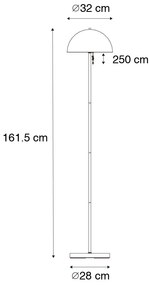 Lampada da terra per esterni bronzo scuro ricaricabile dimmerabile a 3 livelli - Keira