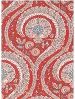 Tapete Les Indiennes von Nina Campbell - Red/ Teal