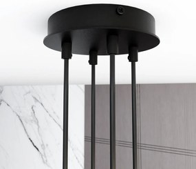 Lampadario a Sospensione in Acciaio GX53 MODUS 4 Nero 4xGX53