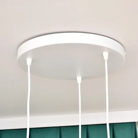 Lampadario a sospensione per bambini STARS 3xE27/15W/230V verde/bianco