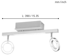Eglo 96179 - Faretto CARDILLIO 2xLED/3,2W + LED/3,3/230V