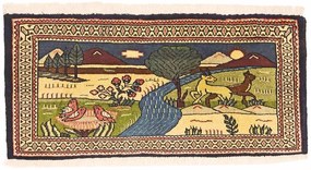 Sarouk Tappeto 40 x 100 (Iran) Annodato A Mano