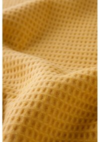 Plaid giallo con motivo Waffle, 140 x 180 cm Waffel - Euromant