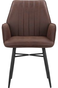 Set di sedie da pranzo marrone in imbottito 2 pz Anzo – Støraa